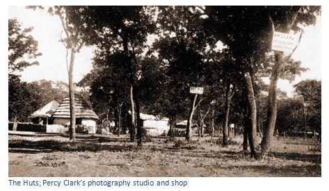 Rickshaws and rail-trolleys at Victoria Falls photograph